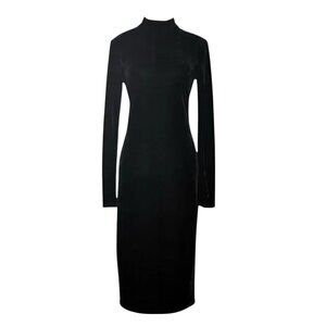 NBD {Revolve} Velvet Mock Neck Midi Long Sleeve Dress EUC Small